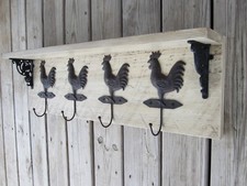 Rustic Country Rooster Coat Rack, Farmhouse Spice Shelf Kitchen Towel Rack Towel porte-manteau price