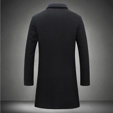 Men's Mid-Length Trench Coat | Slim Fit Business Casual Overcoat Overcoat homme price