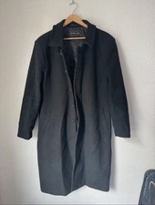 Black Long Wool Cashmere Overcoat Hidden Buttons - Size 44 UK / EU 54 Overcoat homme price
