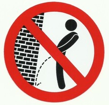 AUTOCOLLANT STICKER INTERDIT D'URINER CONTRE LE MUR Mur Sticker price