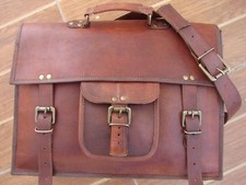 Grand sac fait main homme vintage messenger bag épaule cuir véritable Homme''s Handbag price