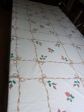 Nappe N07 coton imprimé 132X195 cm VINTAGE 60 Printed cotton TABLECLOTH Mantel Tablecloth price
