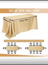 1-Pack Satin Tablecloths  145x220 Inches Multicolor Rectangular Tablecloth Silk Tablecloth price