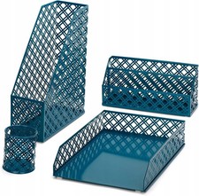 Organiseur Bureau Porte Documents A4 Métal Range Stylos Ensemble 4 Pièces Bureau ensemble price