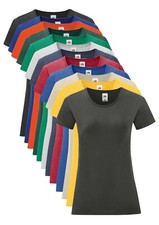 Fruit of the Loom T-Shirt Femme Doux En Coton Uni T-shirt femme price