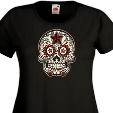 T-shirt femme CALAVERA  - Tête de mort Mexicaine Tattoo Mexique Tatouage Skull T-shirt femme price