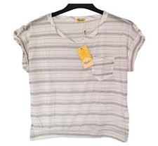 Voyelles T-Shirt Femme Basic Rayé Blanc Décontracté (UNI) T-shirt femme price