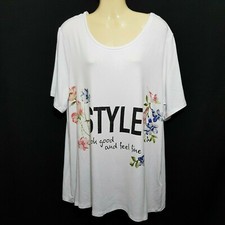 T-Shirt Femme Col Rond T-Shirt D'Été Grande Taille Taille 48 - 50 T-shirt femme price