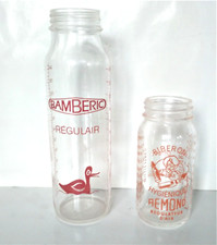 Biberon ancien verre Bamberic et Remond vintage Baby bottle Lait Bébé Lot de 2 Bébé Bottle price