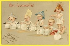 cpa en relief BEBES BABY BOTTLE POT de CHAMBRE CHAMBER POT BIBERON Feu à Volonté Bébé Bottle price