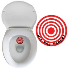HIT THE TARGET TOILET MEN POTTY TRAINING 10cm AUTOCOLLANT STICKER (HA138) Toilet price