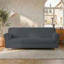 Leslie Housse de canapé élastique et Extensible, Gris foncé, 3 Places Three-Seater canapé price