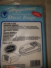 BOSCH SIEMENS KRUPS ASPIRATEUR HOTPOINT (hoover) SACS, CONVIENT À DES CENTAINES DE MODÈLES. Vacuum Cleaners price