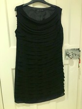 Robe cocktail femme noire en mousseline de soie décalée avec volantsby Zara - Taille S Modeste vêtements price