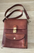 Sacoche vintage en cuir marron cognac – besace bandoulière rétro unisexe Sac bandoulière homme price