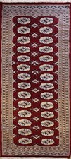 Rugstc 2.5x8  Bokhara Jaldar Red Runner Rug,Genuine Hand-Knotted, Silk/Wool Pile Chemin de table Rug price