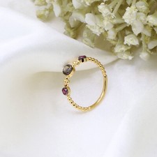 18k Jaune Plaqué Or Rubis Diamant Bague Bijoux Confortable Mariage Band Taille 7 Or mariage Band price