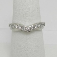 1Ct Moissanite Labo Createdcuverd Mariage Anniversaire Band 14K Argent Plaqué Or Or mariage Band price