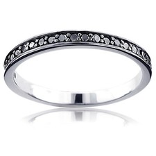 0.21Ct Simulé Noir Diamant Empillable Mariage Band Ring 14K Plaqué or Blanc Or mariage Band price