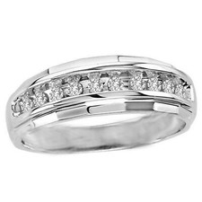 14k Plaqué or Blanc 0.15 CT Moissanite Mariage Band Bague Anniversaire Pour Mâle Or mariage Band price
