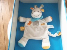 DOUDOU 5258 / PLAT ZEBRE "TEX BABY"GRIS-BRODE LION/ELEPHANT/TIGRE-ATTACHE TETINE Tétine price