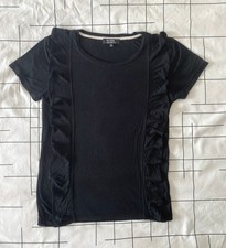 T-Shirt fille noir avec volants devant Taille 12 ans T-shirt fille price