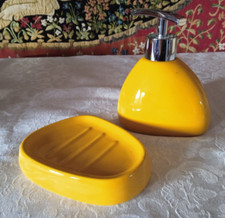 Porte Savon + Distributeur De Savon Liquide - Céramique Jaune Savon porte-savon price