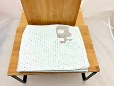 couverture coton blanche bébé pois motif éléphant 63 x 63 cm env Bébé couverture price