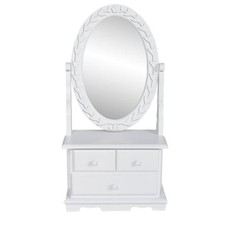 Coiffeuse avec Miroir Pivotant Table de Maquillage MDF Commode Buffet vidaXL Commode / Coiffeuse table price