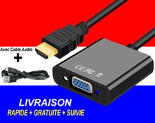 ADAPTATEUR VIDEO CONVERTISSEUR 1080P HDMI MALE VERS VGA FEMELLE Vidéo systèmes convertisseur et adaptateur price