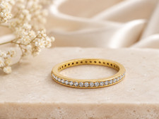 Bracelet élégant diamant pleine éternité en or 18 carats sur chaîne en... Bague éternité diamant price