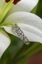 Bague d'éternité torsadée diamant naturel en argent sterling 925 taille K - S Bague éternité diamant price