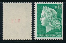 Timbre France 1536Ab** Numéro rouge gomme Tropicale ref VA53 Gomme price
