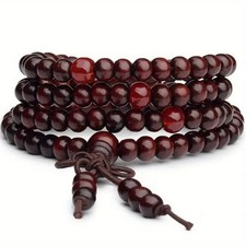 Mala bracelet bois de santal bouddha 108 perles bois prière perles rouge (8mm) Prière perles price