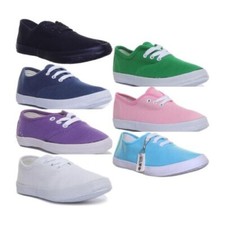 Chaussures Filles Baskets Décontractées Toile À Lacets Couleurs Variées 1 - 13 Chaussures décontractées fille price