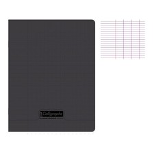 Cahier - 17x22(cm) - Grands carreaux - 48 pages - Polypro - sans spirale - Noir Cahier price