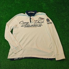 Sweat Camp David homme grand col blanc brodé manches longues décontracté Sweat-shirt homme price