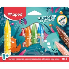 Crayons de cire - Coloriage - Enfant dès 1 an - Corps large - 12 couleurs - Mape Cire crayons price