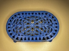 Dessous de plat ancien fonte ovale bleu art de la table cuisine Repas et Kitchen table price