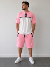 Ensemble Short + Tee Shirt Homme Fashion Rose Taille L Survêtement homme price