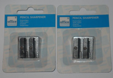 Lot 2 Set Taille Crayon Double en métal Fourniture Bureautique Pencil Sharpener Crayon Sharpener price