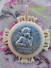 ⭐ Ancienne médaille de berceau – Angelot – Début XXe Berceau price