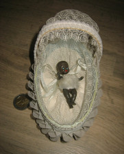 Ancienne Boite à Dragées Berceau carton & dentelle Baptême Berceau price