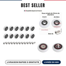 Roulettes pour cabine de douche 25 mm - 12 pièces avec vis Douche cabine price