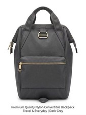 Sac à Dos Femme Nylon Chic - Convertible en Sac à Main - Gris Foncé (37x25x10cm) Sac à dos femme price