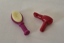 LOT ACCESSOIRES SALLE DE BAIN BROSSE ET SECHE CHEVEUX ROSES PLAYMOBIL Salle de bain soin accessoires price