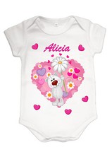Body bébé nounours coeur mignon personnalisé avec prénom réf 02 Body bébé price
