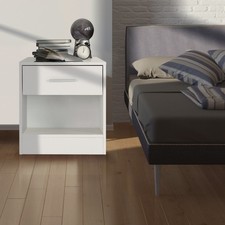 Table de chevet meuble de nuit commode à coucher chambre blanc avec 1 tiroir Table de chevet price