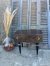 Table de chevet vintage bois et laiton style Art déco manque le bouton Table de chevet price
