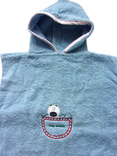 J307 Vêtement Occasion Bébé PONCHO DE BAIN éponge 100 % coton bleu Éponge de bain bébé price